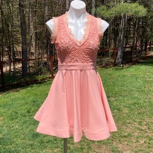 Lacey peach swing dress size S